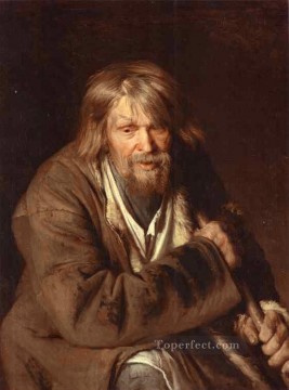 Ivan Kramskoi Painting - Retrato de un viejo campesino demócrata Ivan Kramskoi